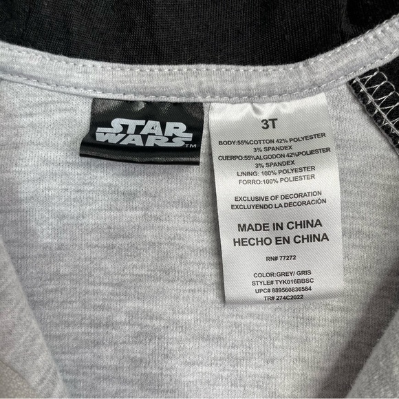 Star Wars Jacket Boys 3T The Mandalorian Full Zip Sweatshirt Pockets Casual - Picture 2 of 4